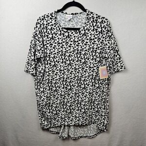 LulaRoe Shirt Woman's Size XS Black White Irma NWT